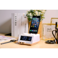 Homtime speaker with radio USB speakers alarm clock wireless speaker docking charger for iphone ipad ipod